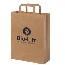 Large Kraft Paper Flat Handled Paper Bag