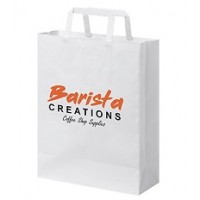 Medium Flat Handled Recycled Paper Bag