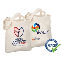 Handled Natural Cotton Shopping Bag 