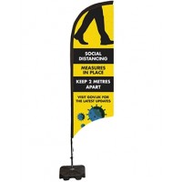 Distancing Feather Flag Banner - Large