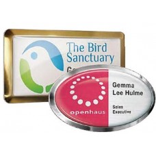 Clear Domed Metal Name Badge